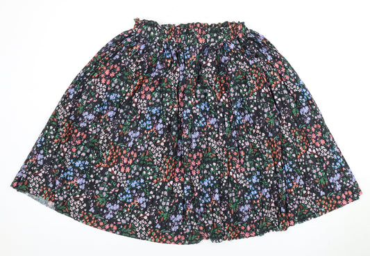 Next Women's Multicoloured Floral Pleated Skirt Size 12