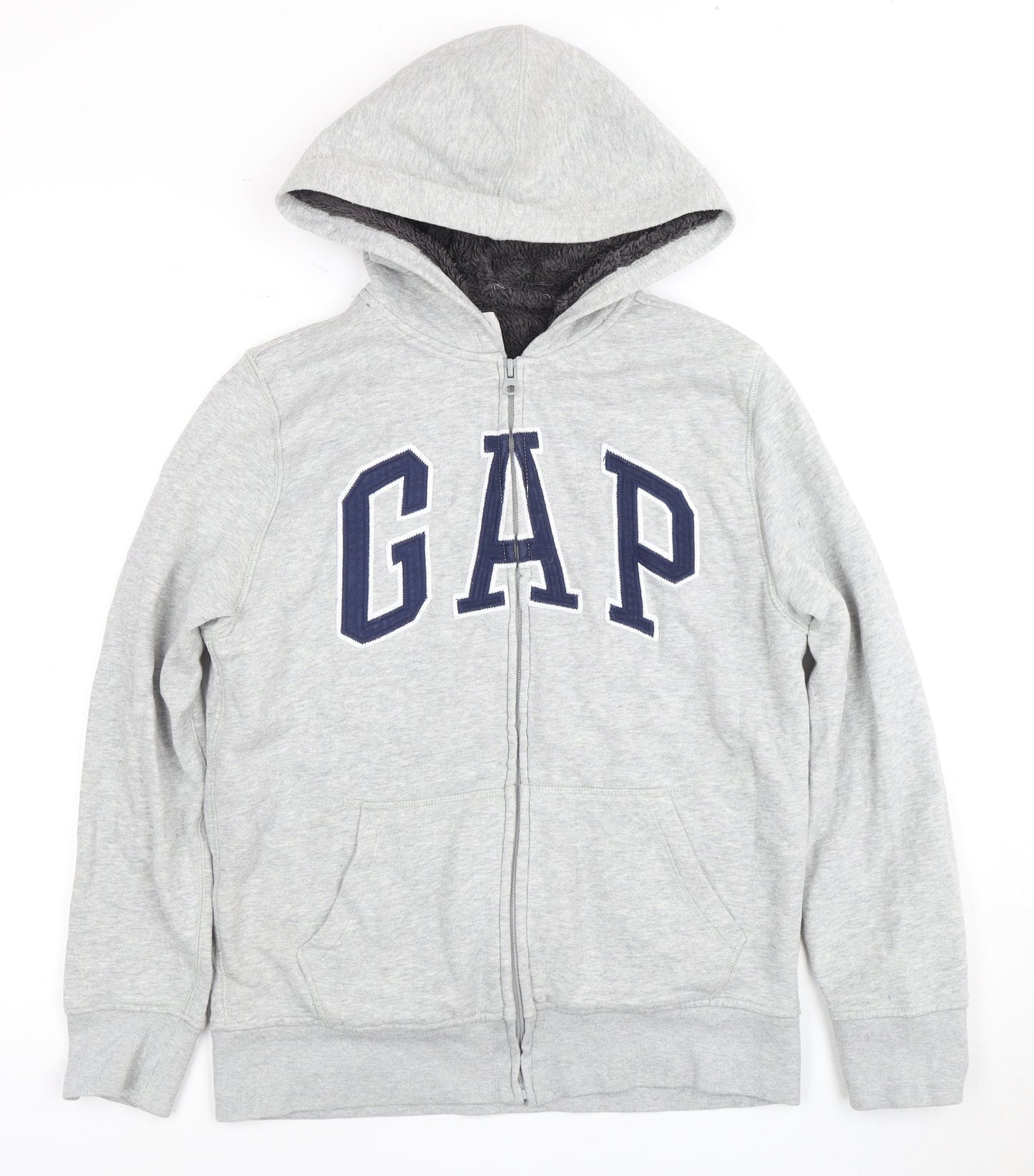 GAP Kids Grey Full Zip Hoodie - Boys XL, Logo, New