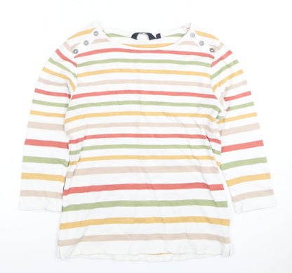Womens UK Size S ISLE Multicoloured Basic T-Shirt