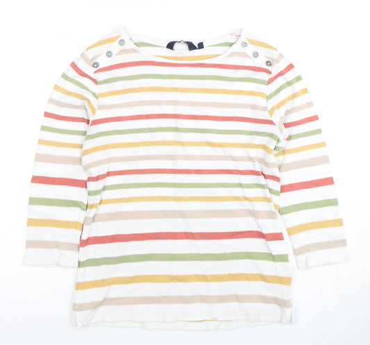 Womens UK Size S ISLE Multicoloured Basic T-Shirt