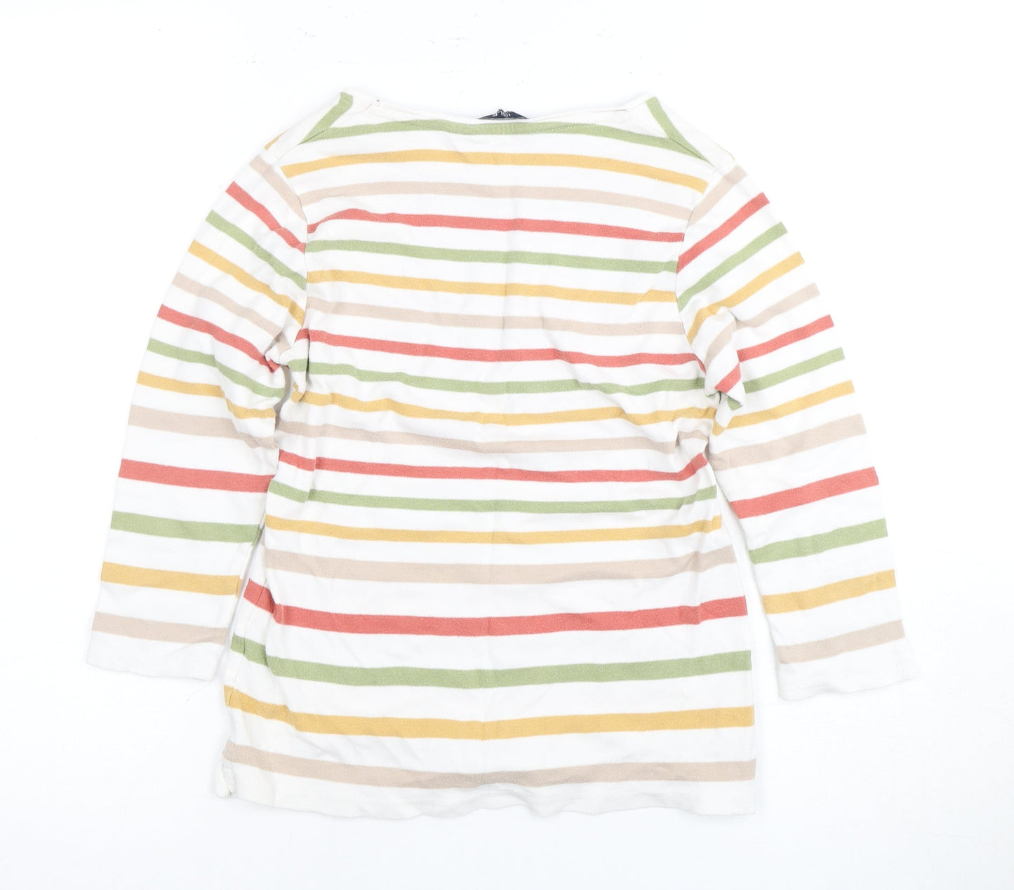 Womens UK Size S ISLE Multicoloured Basic T-Shirt