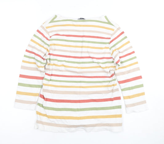 Womens UK Size S ISLE Multicoloured Basic T-Shirt