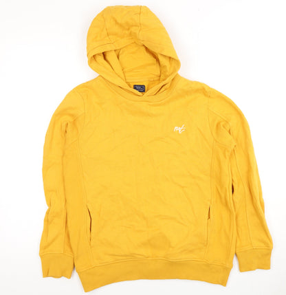Next Boys Yellow Pullover Hoodie, Size 12 Years, Cotton Blend
