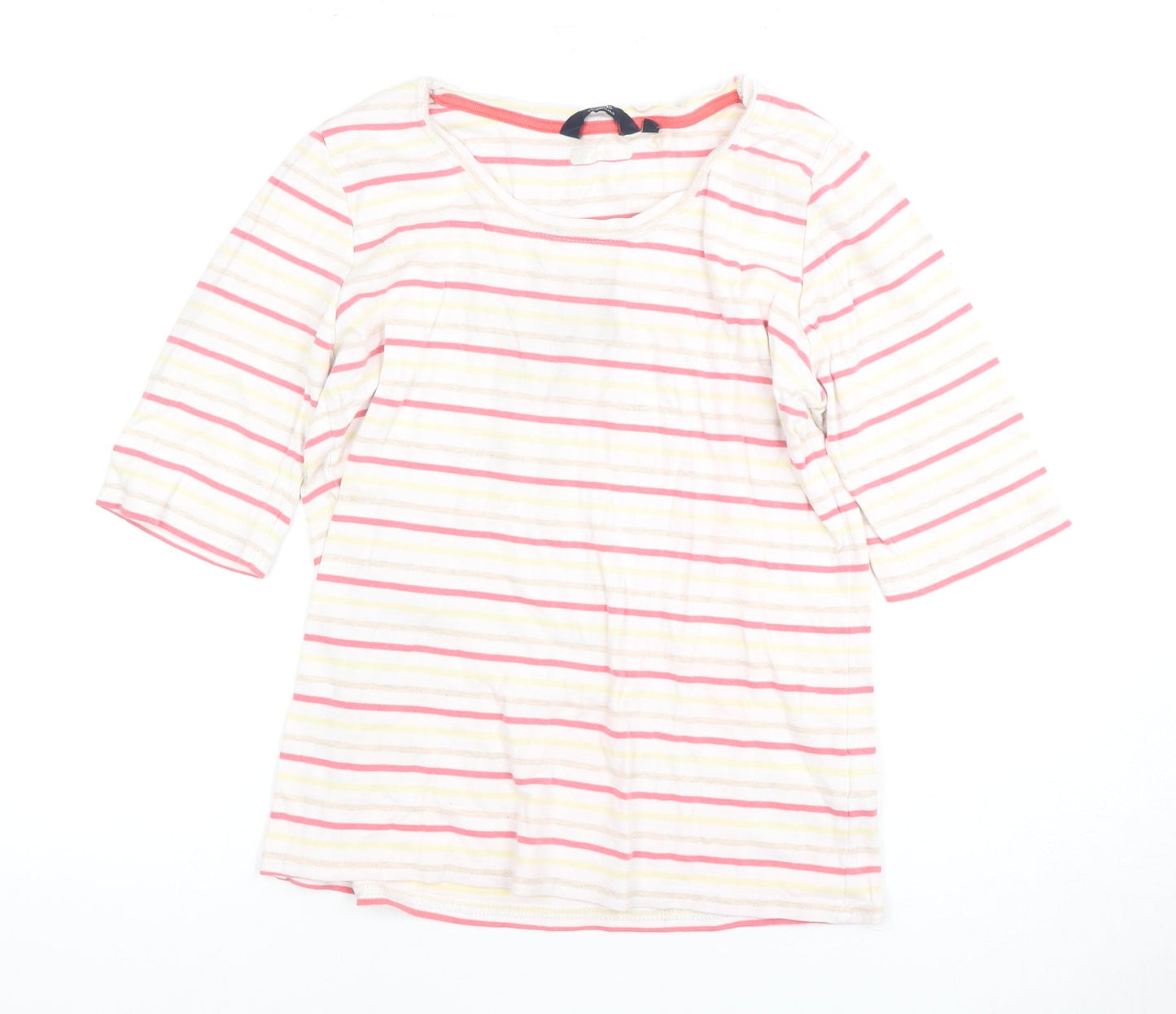 ISLE Essentials Women's Multicoloured Striped T-Shirt