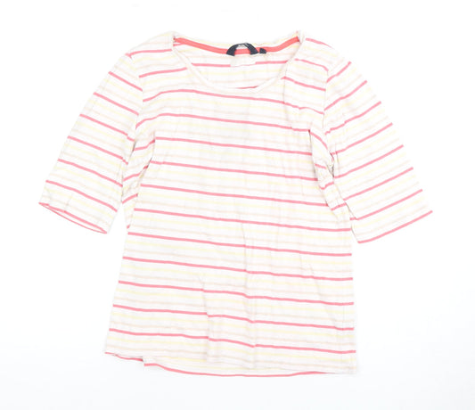ISLE Essentials Women's Multicoloured Striped T-Shirt