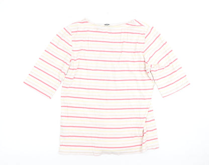 ISLE Essentials Women's Multicoloured Striped T-Shirt