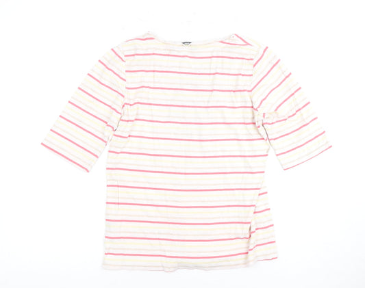 ISLE Essentials Women's Multicoloured Striped T-Shirt