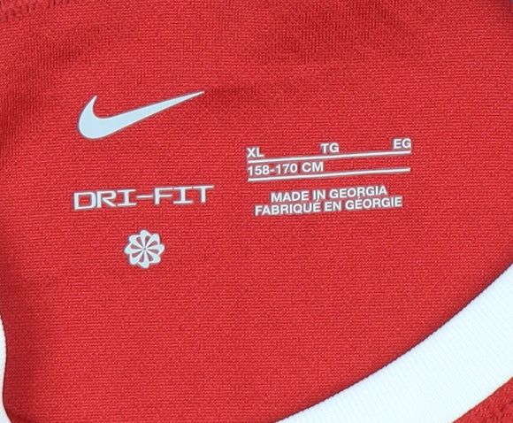 Nike Boys' Red Short Sleeve Football Jersey XL