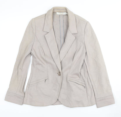 John Lewis Women Beige Regular Fit Blazer Size 10