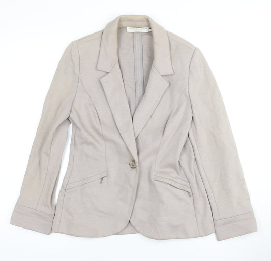 John Lewis Women Beige Regular Fit Blazer Size 10