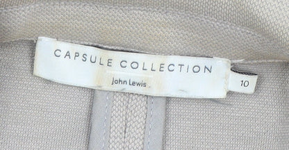 John Lewis Women Beige Regular Fit Blazer Size 10