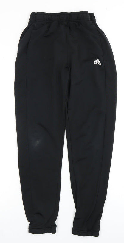 adidas Boys Black Jogger Trousers 11-12 Years