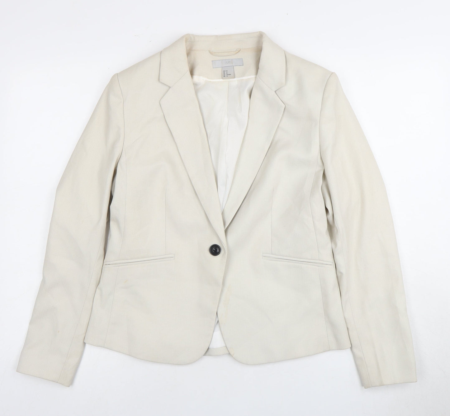 H&M Women's Ivory Blazer, Size 14, Business Casual
