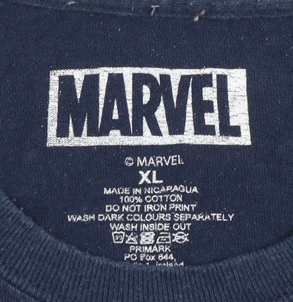 Marvel Men's Blue Captain America XL T-Shirt