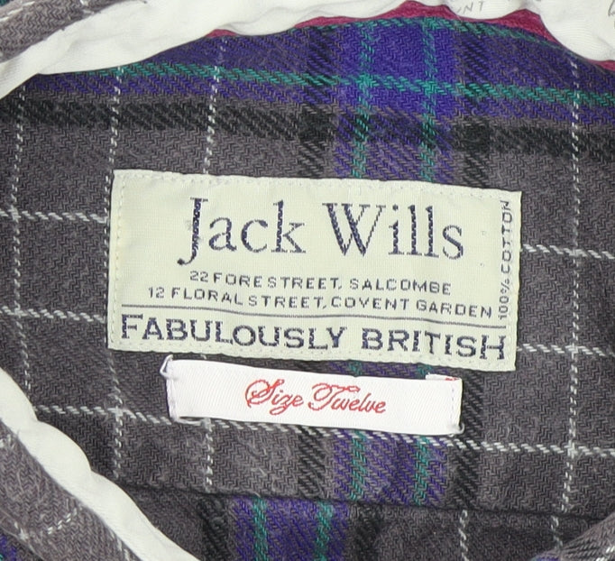 Jack Wills Women's Multicoloured Button-Up Shirt