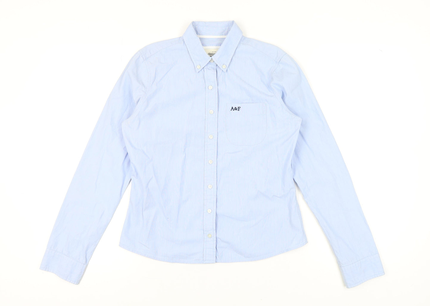 Abercrombie & Fitch Women's Blue Button-Up Shirt M