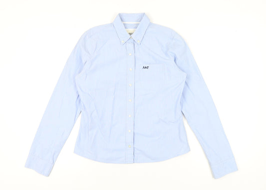 Abercrombie & Fitch Women's Blue Button-Up Shirt M