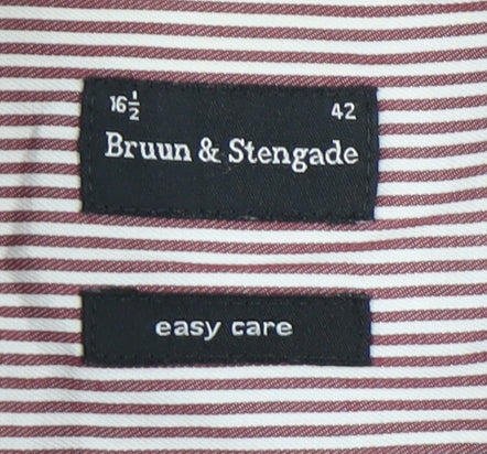 Bruun & Stengade Men’s Multicoloured Striped Shirt 16.5