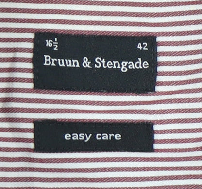 Bruun & Stengade Men’s Multicoloured Striped Shirt 16.5