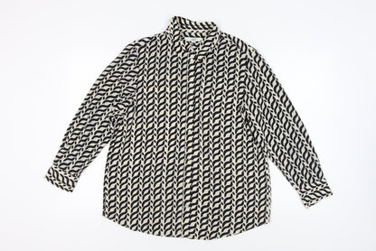 Womens UK Size 12 Marks and Spencer Black Basic Button-Up