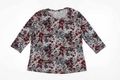 Womens UK Size L Damart Multicoloured Basic T-Shirt