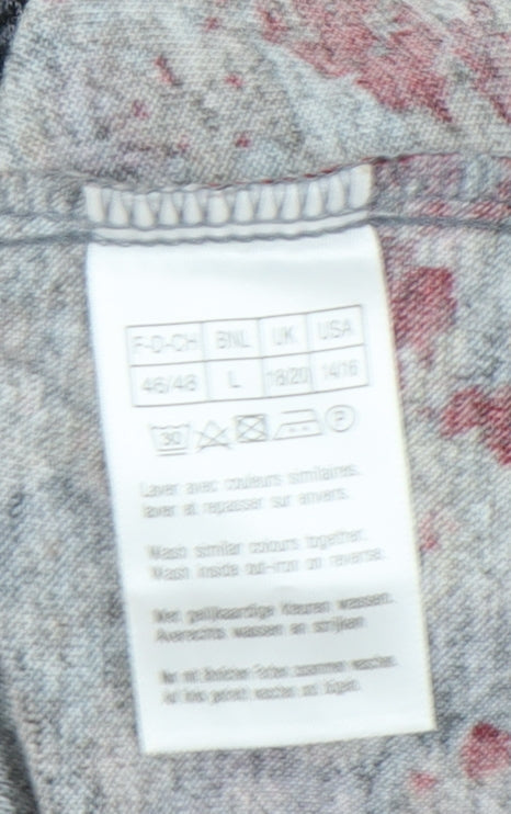 Womens UK Size L Damart Multicoloured Basic T-Shirt