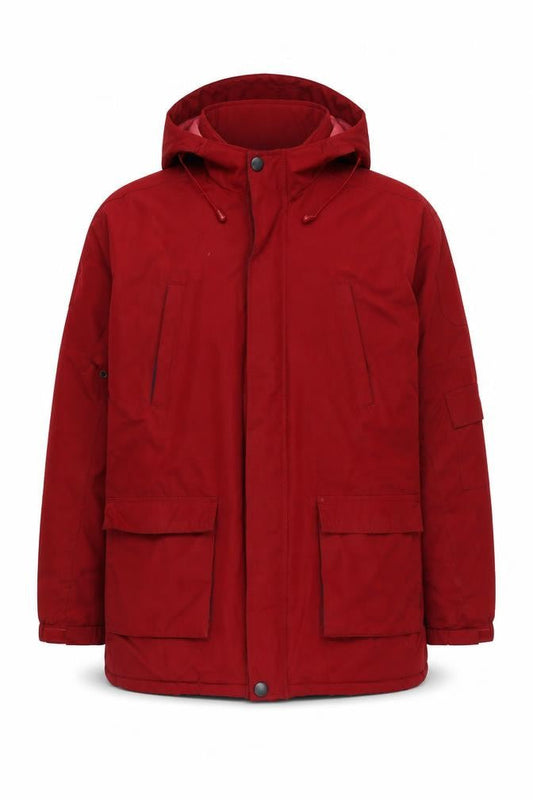 Mens UK Size XL Weatherguard Red Parka Coat