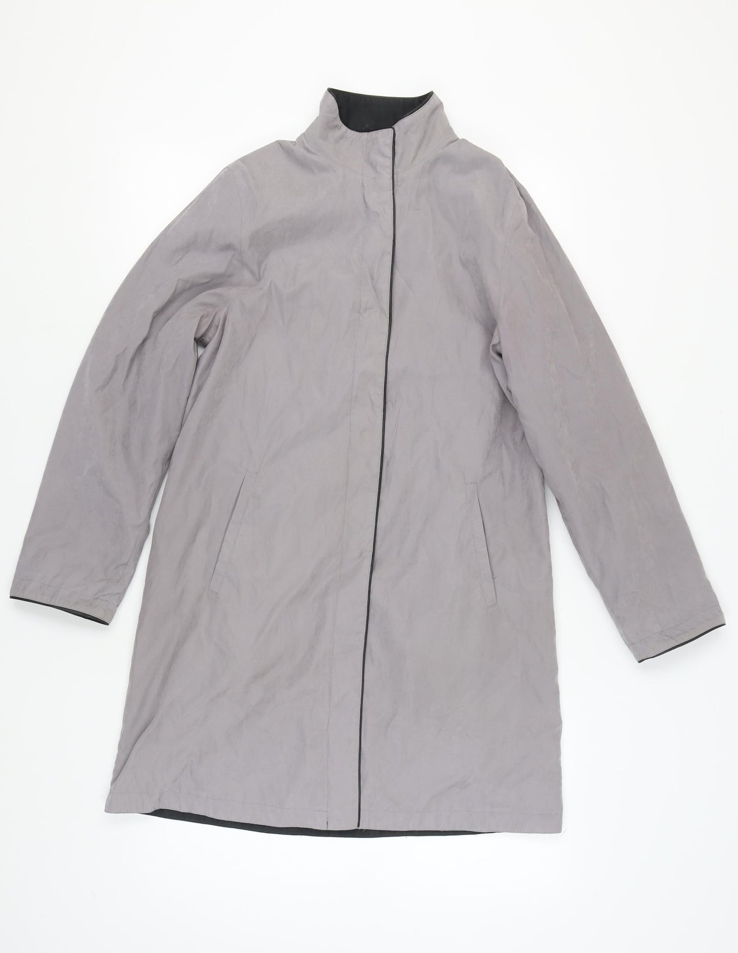 Womens UK Size 10 Debenhams Grey Overcoat