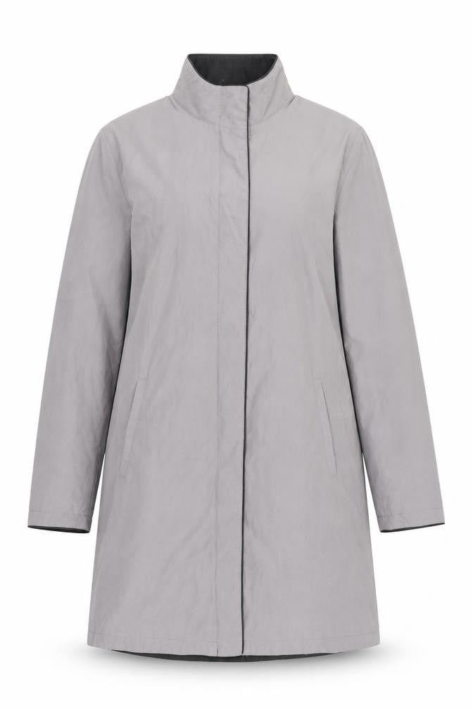 Womens UK Size 10 Debenhams Grey Overcoat