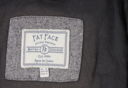 Fat Face Women's Black Puffer Jacket UK 10 Hooded Winter