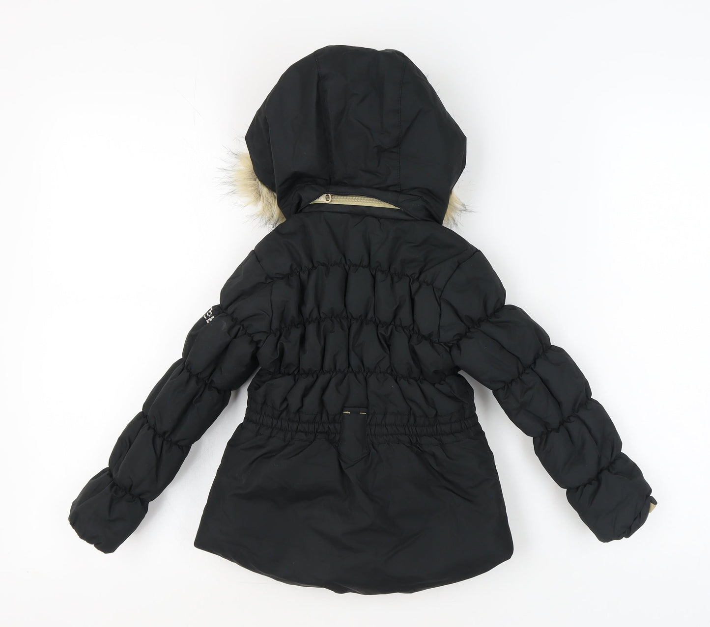 Dare 2b Boys Black Puffer Jacket with Fur Trim 3-4 Years