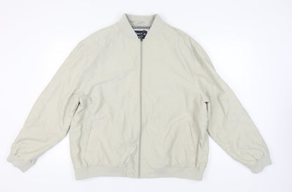 Mens UK Size 2XL James Pringle Beige Bomber Jacket