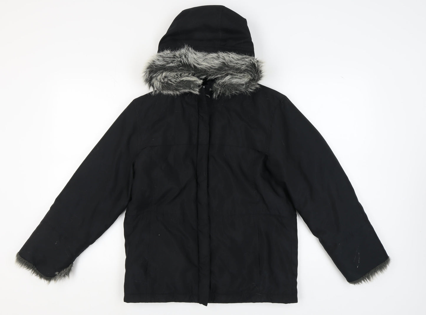 Womens UK Size 6 NEXT Black Anorak Coat