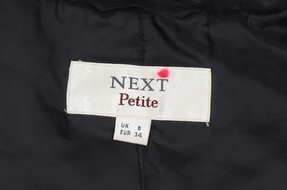 Womens UK Size 6 NEXT Black Anorak Coat