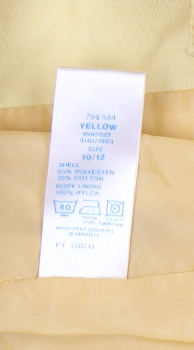 Womens UK Size 10 BHS Yellow Basic Jacket