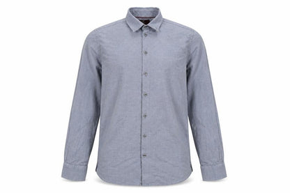 Marks and Spencer Grey Men's Long Sleeve Shirt, 16