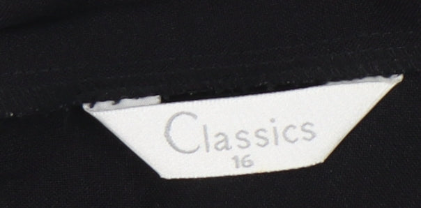 Classics Women's Black Straight Trousers Size 16