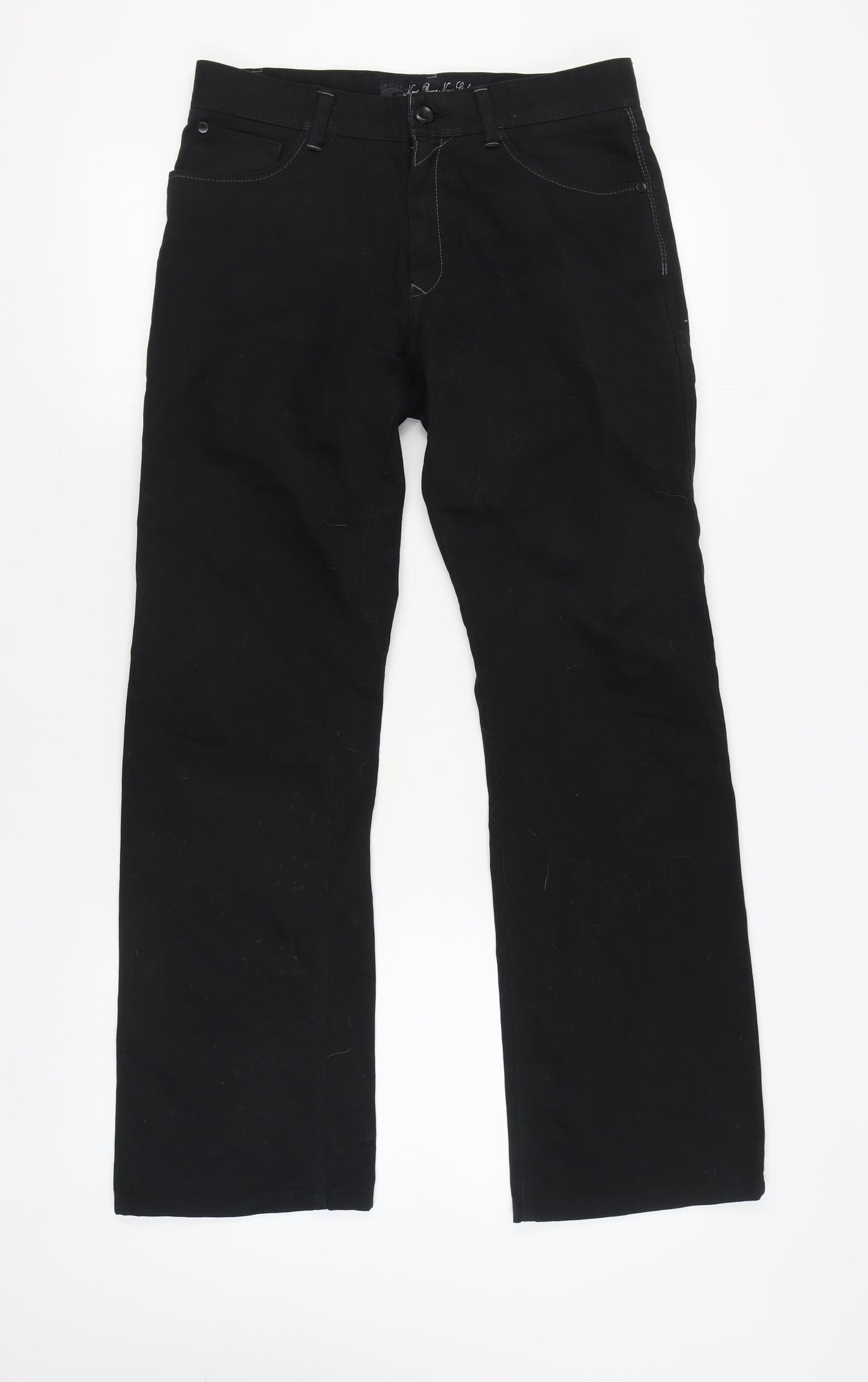 Unisex Adultss UK Size 32 NEXT Regular Fit Casual Workwear Black Trousers