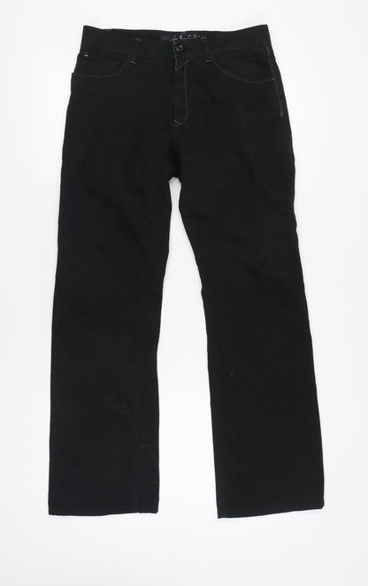 Unisex Adultss UK Size 32 NEXT Regular Fit Casual Workwear Black Trousers