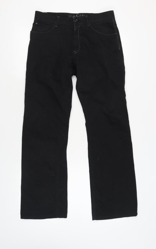 Unisex Adultss UK Size 32 NEXT Regular Fit Casual Workwear Black Trousers