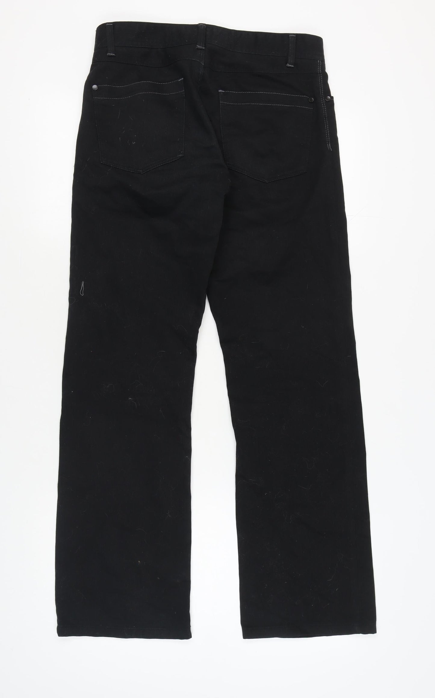 Unisex Adultss UK Size 32 NEXT Regular Fit Casual Workwear Black Trousers