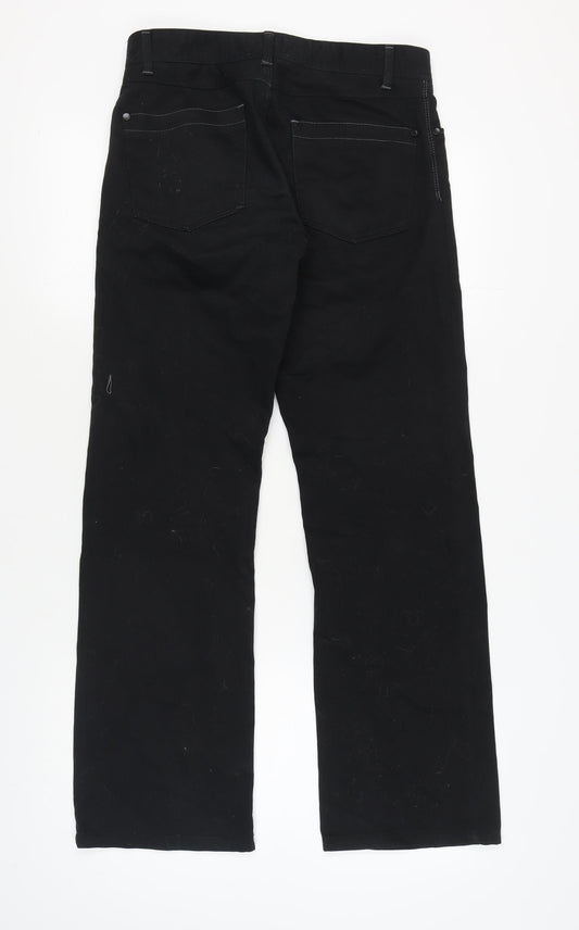 Unisex Adultss UK Size 32 NEXT Regular Fit Casual Workwear Black Trousers
