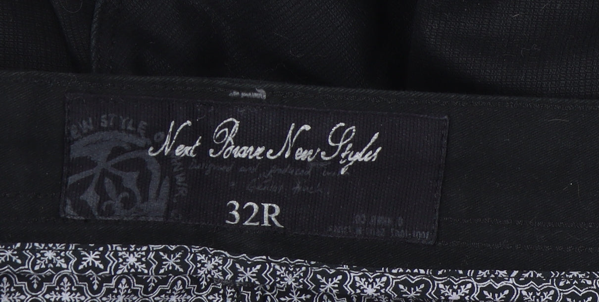 Unisex Adultss UK Size 32 NEXT Regular Fit Casual Workwear Black Trousers