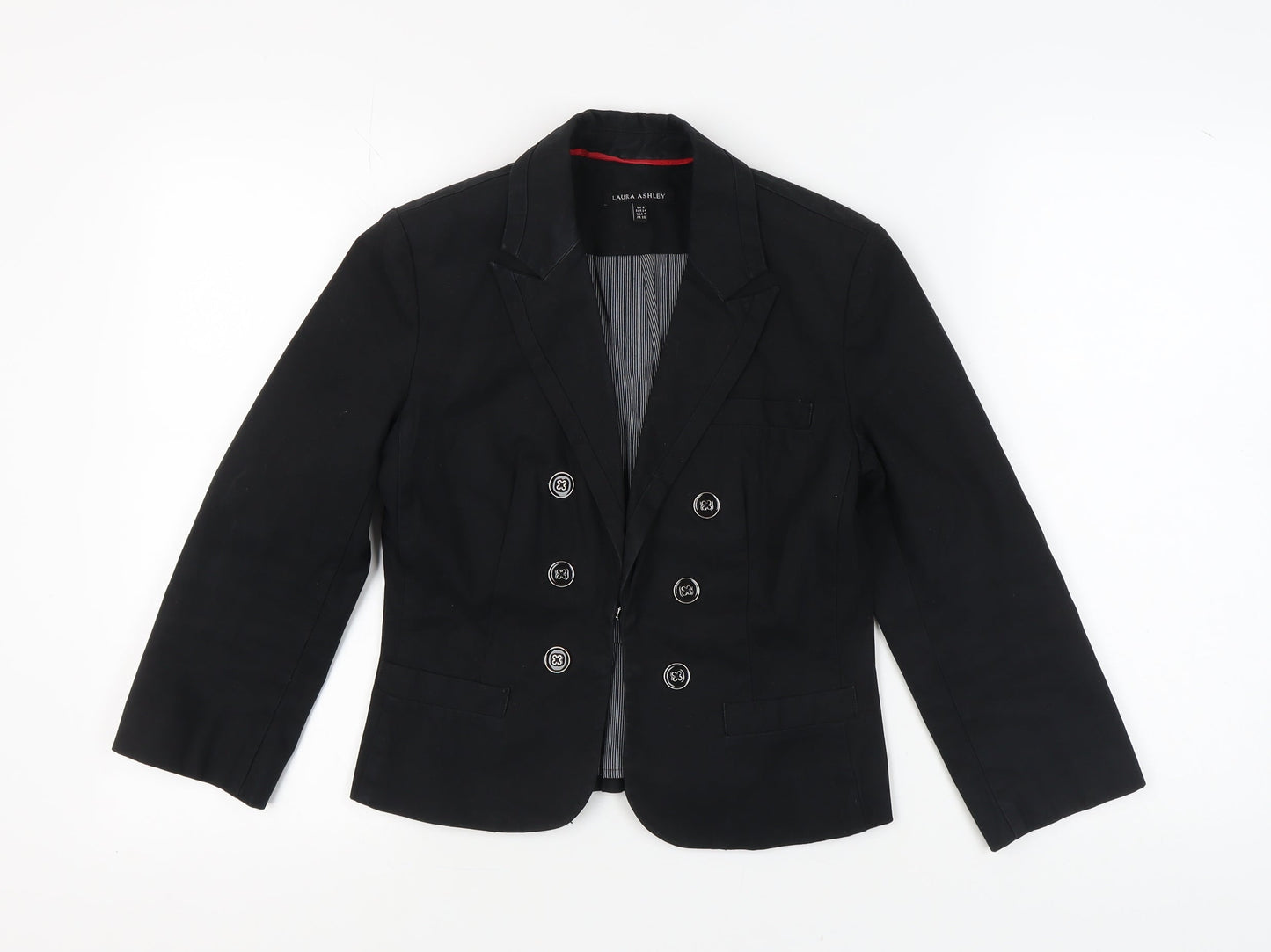 Womens UK Size 8 Laura Ashley Regular Black Blazer