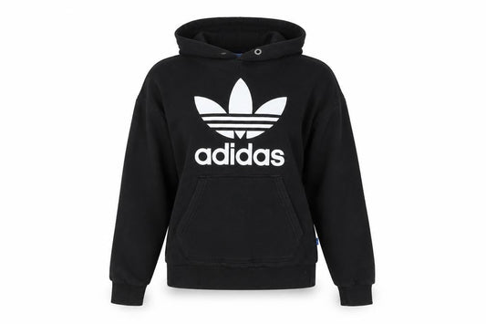 Front view of Adidas Women's Black Pullover Hoodie XS