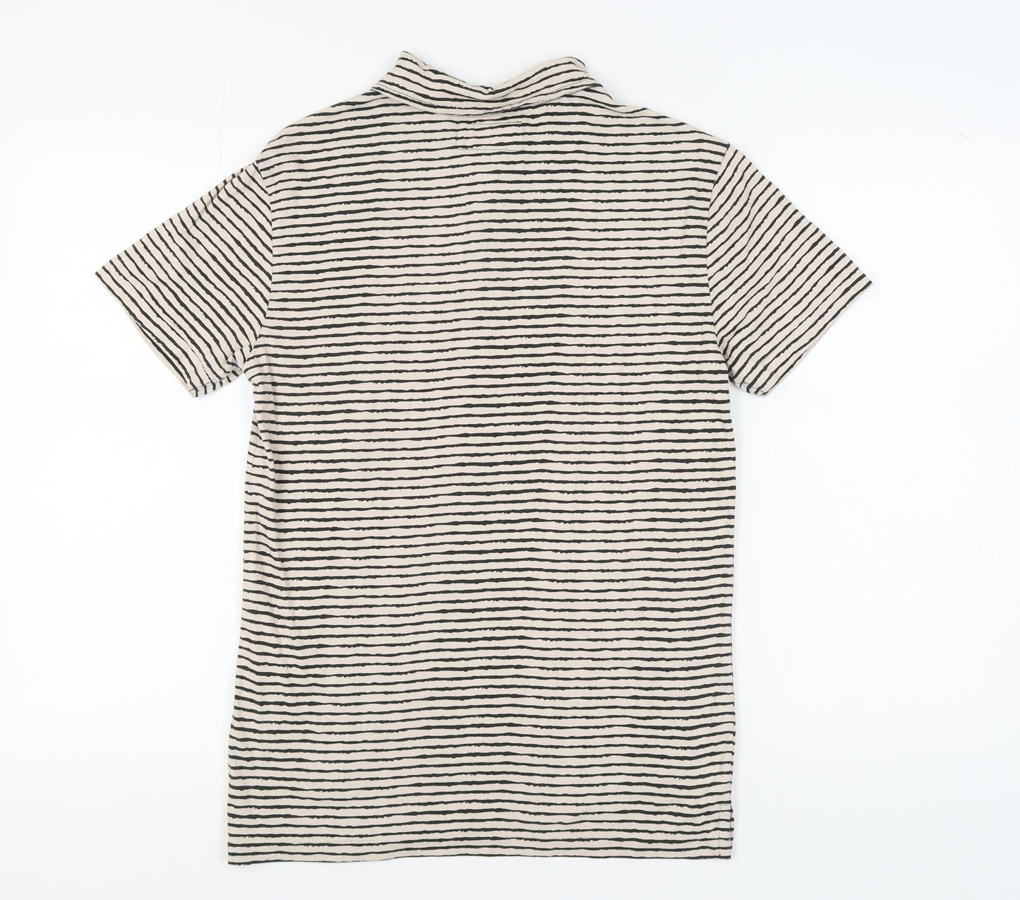 Denim & Supply Ralph Lauren Striped Polo, Men's S, Black/Beige