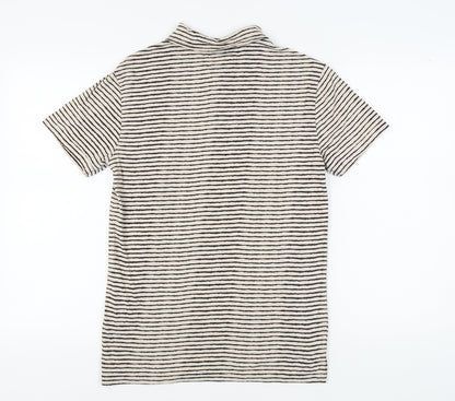 Denim & Supply Ralph Lauren Striped Polo, Men's S, Black/Beige