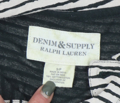 Denim & Supply Ralph Lauren Striped Polo, Men's S, Black/Beige