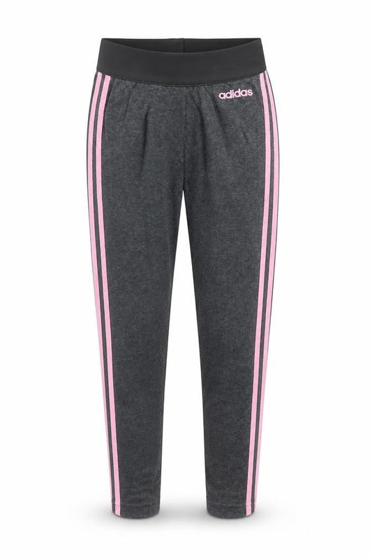 Front view of Adidas Women's Grey Track Pants XS Side Stripe