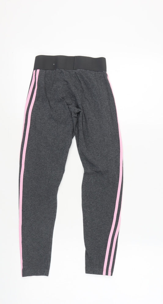 Adidas Women's Grey Track Pants XS Side Stripe